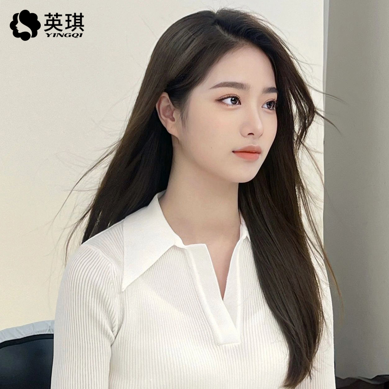 英琪真人发丝仿生中分自然