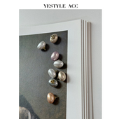 椭圆形珍珠纽扣旗袍针织开衫 装 饰扣子女士服装 YES艺森 衬衫 上衣扣