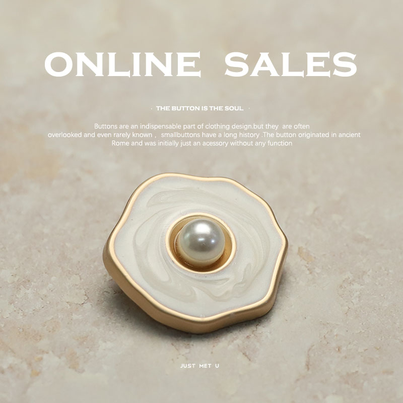 蛋花珍珠纽扣西装外套毛衣装饰扣