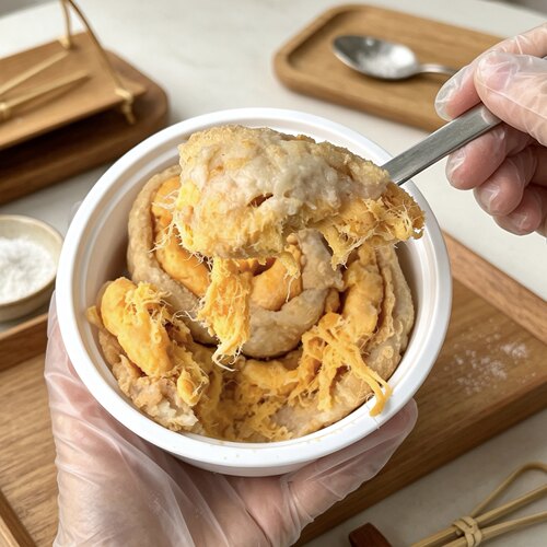 极卡咸蛋黄肉松轻卡手工制作零食点心早餐饱腹代餐零食品