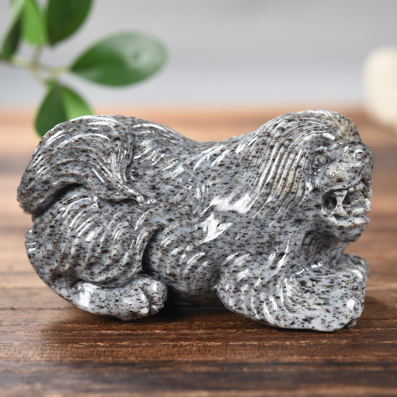 好友 孤品新疆和田玉糖玉藏獒手把件 男款生肖狗把玩 翟学甲239克