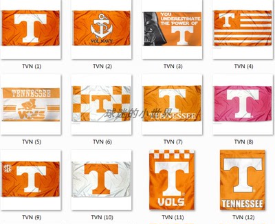 Tennessee Volunteers Flag田纳西大学志愿者队球迷装饰旗帜
