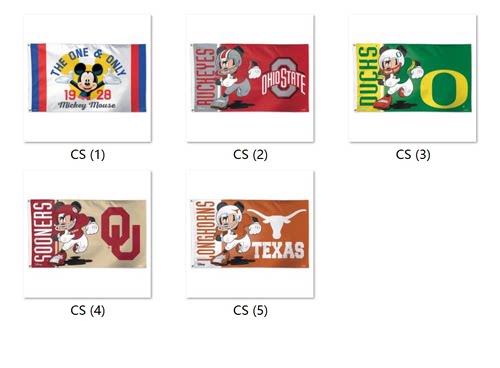NCAA Mickey Mouse House Flag米老鼠屋大学名校海报旗帜
