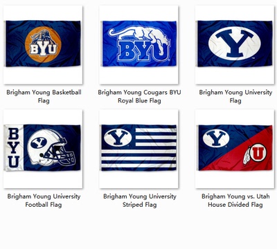 Brigham Young Flag杨百翰大学球迷装饰旗帜