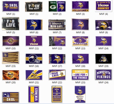 Football Minnesota Vikings Flag明尼苏达维京队装饰旗帜挂毯