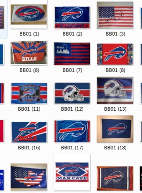Buffalo Bills Flag水牛城比尔队球迷俱乐部节日装饰海报旗帜