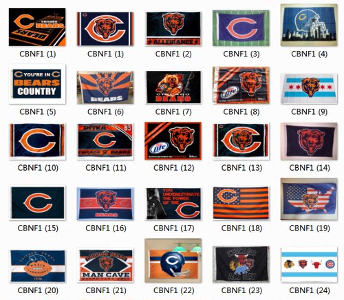 Chicago Bears Flag芝加哥熊队球迷俱乐部装饰海报旗挂毯