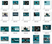 San Jose Sharks NHL Flag圣何塞鲨鱼队球迷会场装 饰旗帜车旗