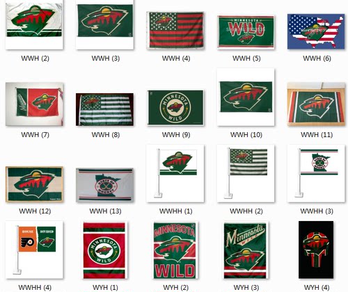 NHL Minnesota Wild Flag明尼苏达荒野队球迷会场装饰旗帜车旗