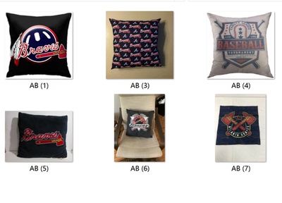 MLB Atlanta Braves Pillow Cover亚特兰大勇士棒球队球迷抱枕套
