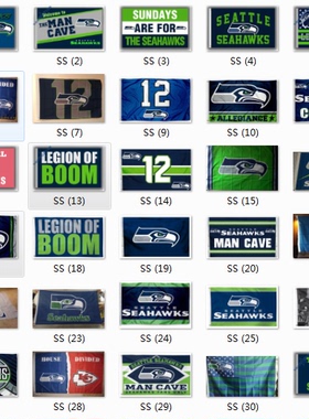 Football Seattle Seahawks Flag 西雅图海鹰队球迷装饰旗帜挂毯