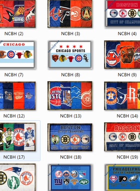 Football Hockey Chicago City Team Boston Philadelp city Flag