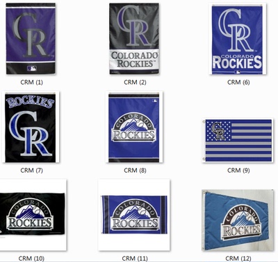 Colorado Rockies Flag科罗拉多洛基山队棒球球迷旗帜车旗