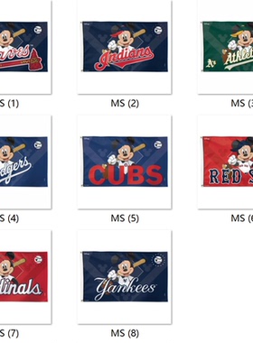 Baseball MLB Mickey Mouse House Flag棍球队大学名校海报旗帜