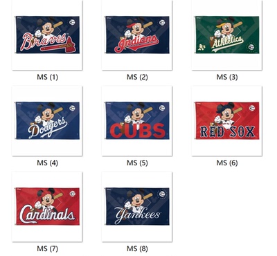 Baseball MLB Mickey Mouse House Flag棍球队大学名校海报旗帜