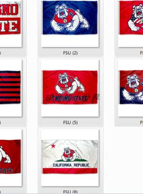 Fresno State University Flag弗雷斯诺州立大学名校旗帜