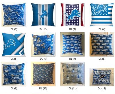 Detroit Lions Pillowcase底特律雄狮队球迷沙发汽车抱枕套