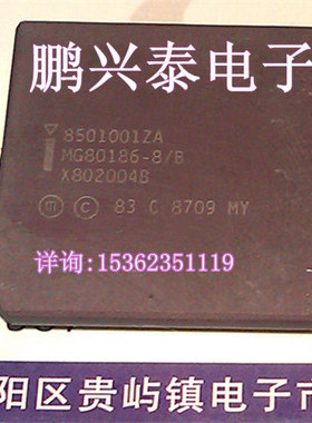 英特尔  8501001ZA MG80186-8/B 微处理器 PGA封 老CPU收藏/保用