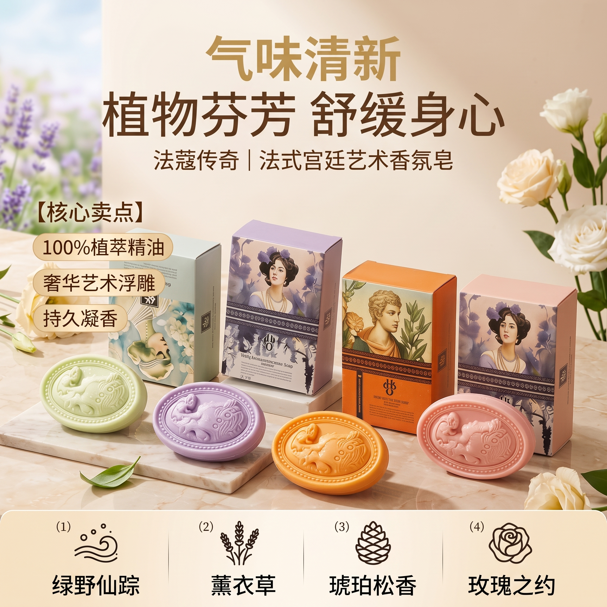 法蔻香薰香皂清洁润肤精香氛油皂