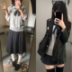 藤岐高校 瞳福掌柜原创羽绒西服秋冬jk制服格裙TR面料55厘米长裙
