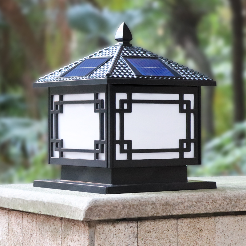 太阳能户外别墅柱头灯现代庭院灯