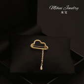 韩国可爱云朵水滴固定小别针气质胸针设计师款 衬衫 外套搭配领针扣