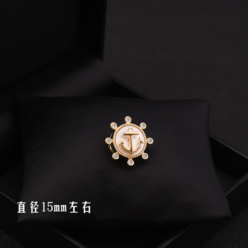 MIBAO 맞춤형 하이 엔드 마그네틱 버클 원활한 브로치 해군 항해 액세서리 투구 자석 코사지 정장 액세서리