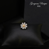 女围巾衣领口小领针扣针 开衫 0219 百搭小雏菊胸针防走光领扣配饰