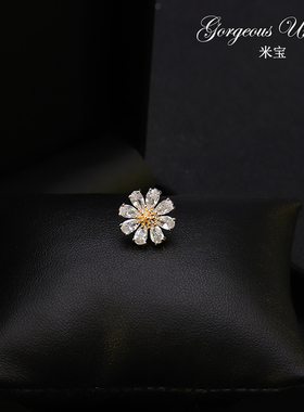 0219 百搭小雏菊胸针防走光领扣配饰 开衫女围巾衣领口小领针扣针