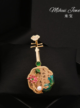 古典天然珍珠女士胸花