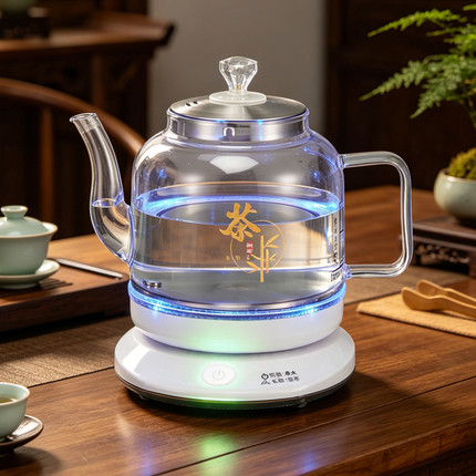 玻璃烧水壶办公家用小型煮水茶壶防干烧泡茶专用长嘴保温电热水壶