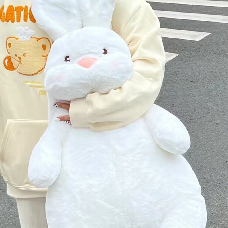 慵懒大白兔抱枕干净柔软自由治愈