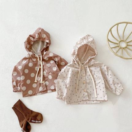 韩版婴儿衣服春装0一3个月6女宝宝连帽外套可爱超萌春秋幼儿上衣