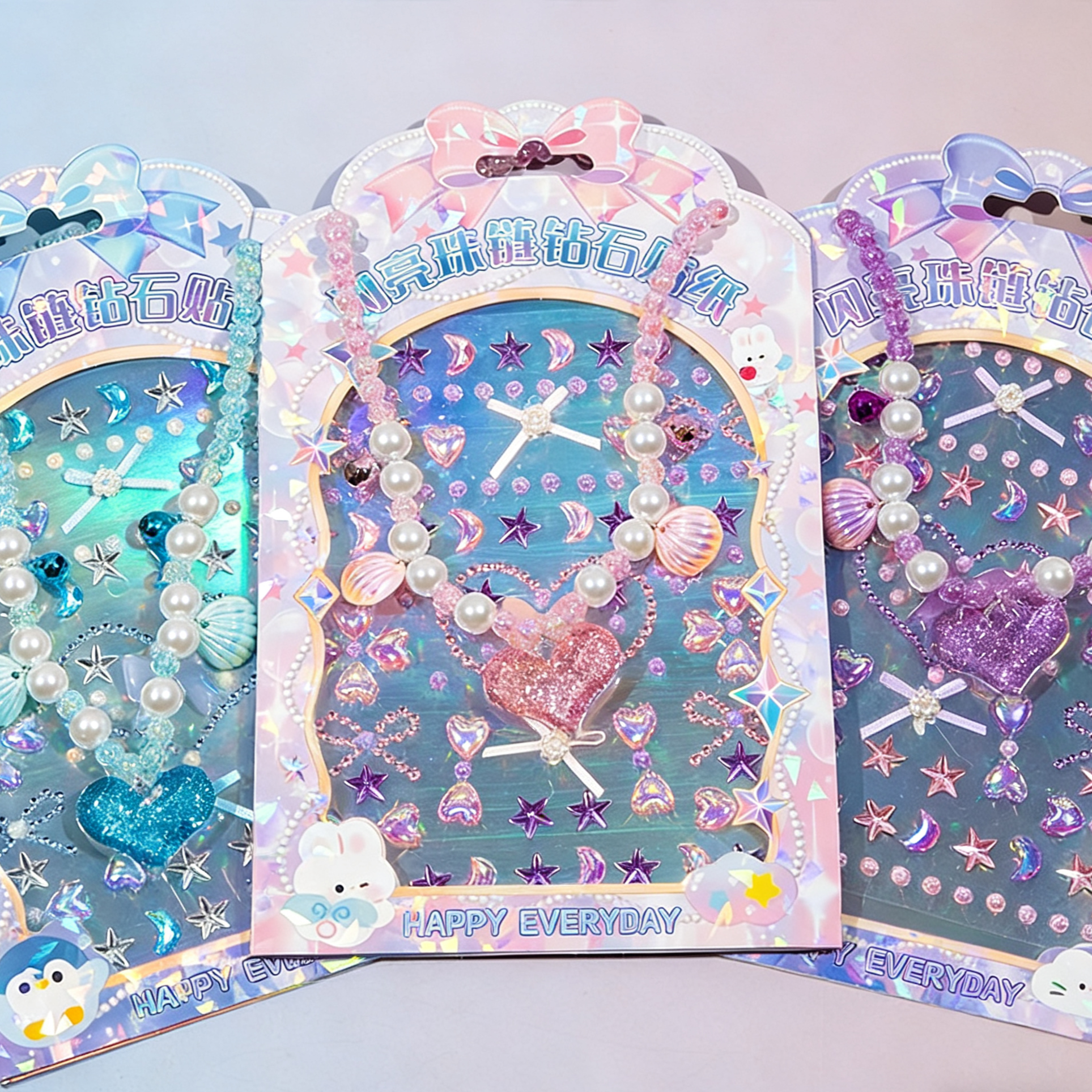 儿童卡通公主女孩闪亮珠项链钻石奖励贴画宝石贴纸饰品装扮贴套装,玩具/童车/益智/积木/模型,贴纸,淘宝优惠券,粉丝福利购,淘宝优惠卷