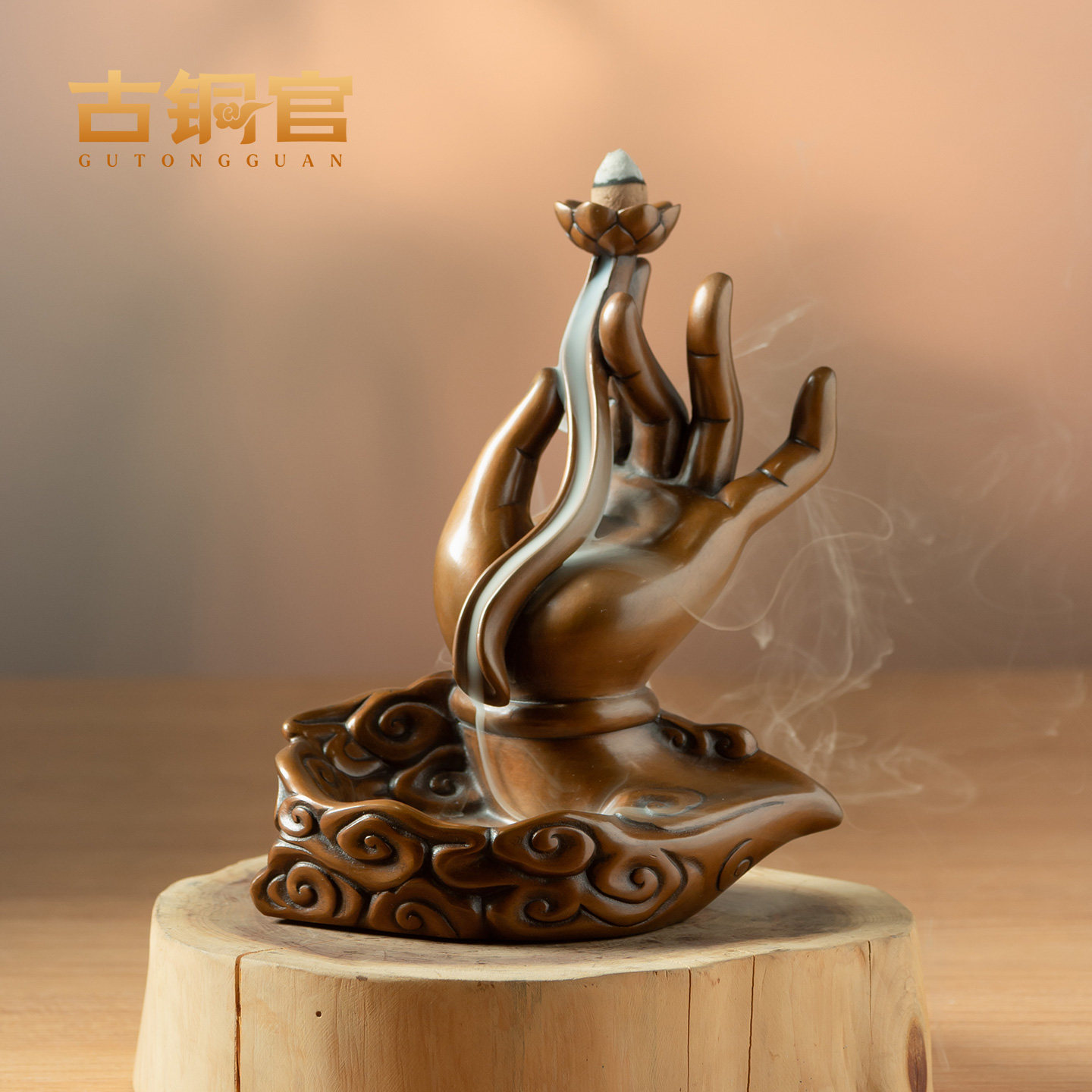 古铜官紫铜倒流香炉香插禅意摆件卧室茶几沉香炉家用香道茶道用品,家居饰品,装饰摆件,淘宝优惠券,粉丝福利购,淘宝优惠卷