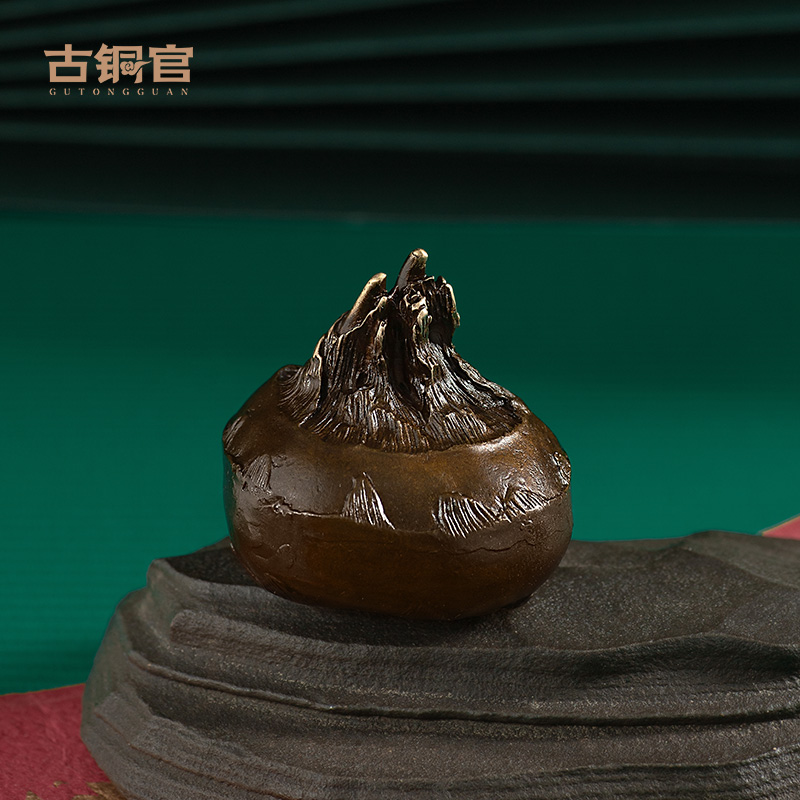 古铜官铜新中式马蹄摆件