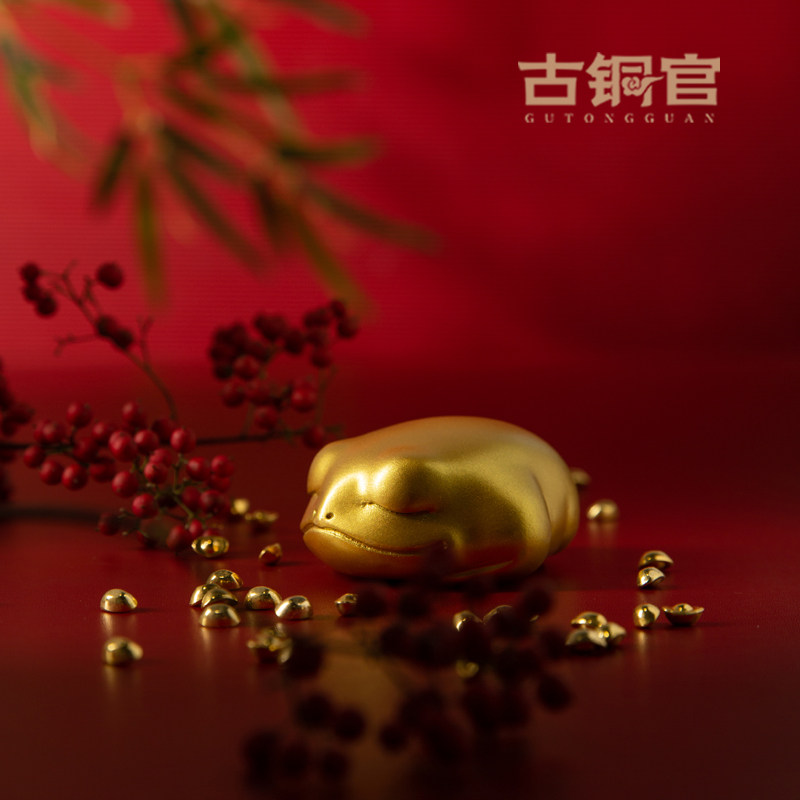 金蟾摆件黄铜工艺品三足蟾蜍蛤蟆手把件盘玩解压汽车内禅意礼品,家居饰品,装饰摆件,淘宝优惠券,粉丝福利购,淘宝优惠卷