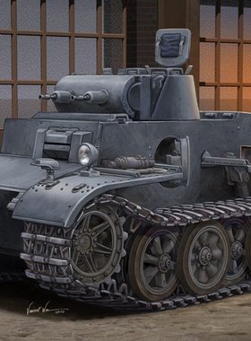 HB/小号手拼装坦克模型1/35 二战德国VK18.01轻型坦克早期型83804
