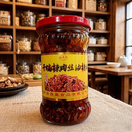 辣哥哥牌干煸辣肉丝油辣椒下饭酱即食香辣酥脆拌面沂蒙特产180克
