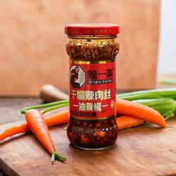 鲁一斋油辣椒干煸肉丝鸡丝牛肉丝香辣五仁即食临沂特产满4瓶包邮