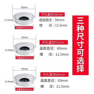 电脑家用桌线孔盖子盖板办公桌面过线盒装饰台式洞圆形盖圈穿