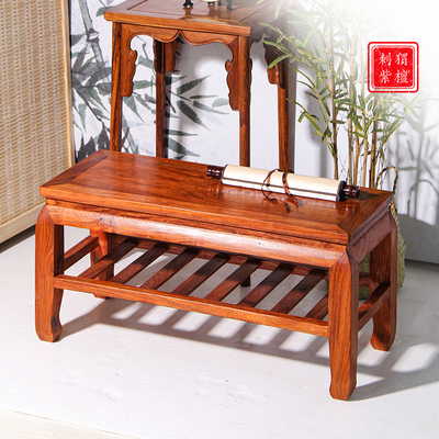 中式换鞋凳双层红木花梨凳长条板凳实木床尾凳简约茶桌双人凳明清