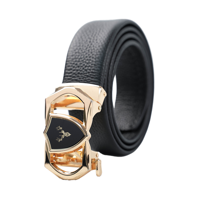 男生皮带年轻人自动扣男款潮流真皮高档品牌美式学生款新款百搭