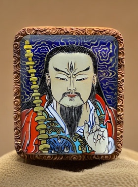 双面纯手绘道家九天应元雷祖唐卡
