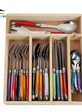 西餐刀叉勺套装34件套法国Laguiole餐具 牛排刀叉勺套装7XfN7EUX