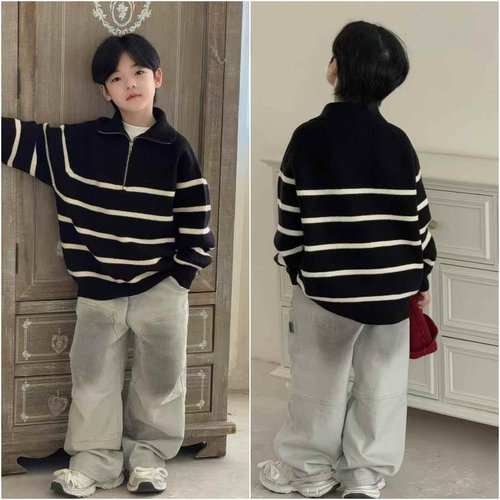 大E小e童装男女童韩版套头毛衣