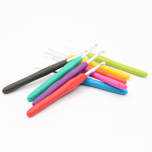 乐织diy糖果虹色软柄工具勾针