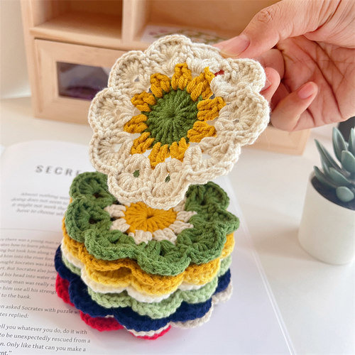 手工diy小花杯垫隔热垫简单易学