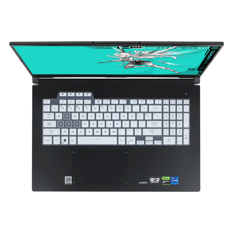 华硕天选4Plus键盘膜17.3英寸2023款笔记本Fa707按键防尘套垫15.6天选3键盘保护膜FX507Z电脑屏幕贴膜钢化膜