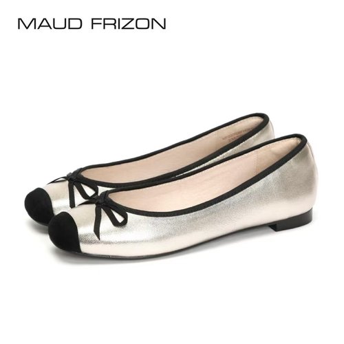 maudfrizon梦飞嫦方头羊皮单鞋